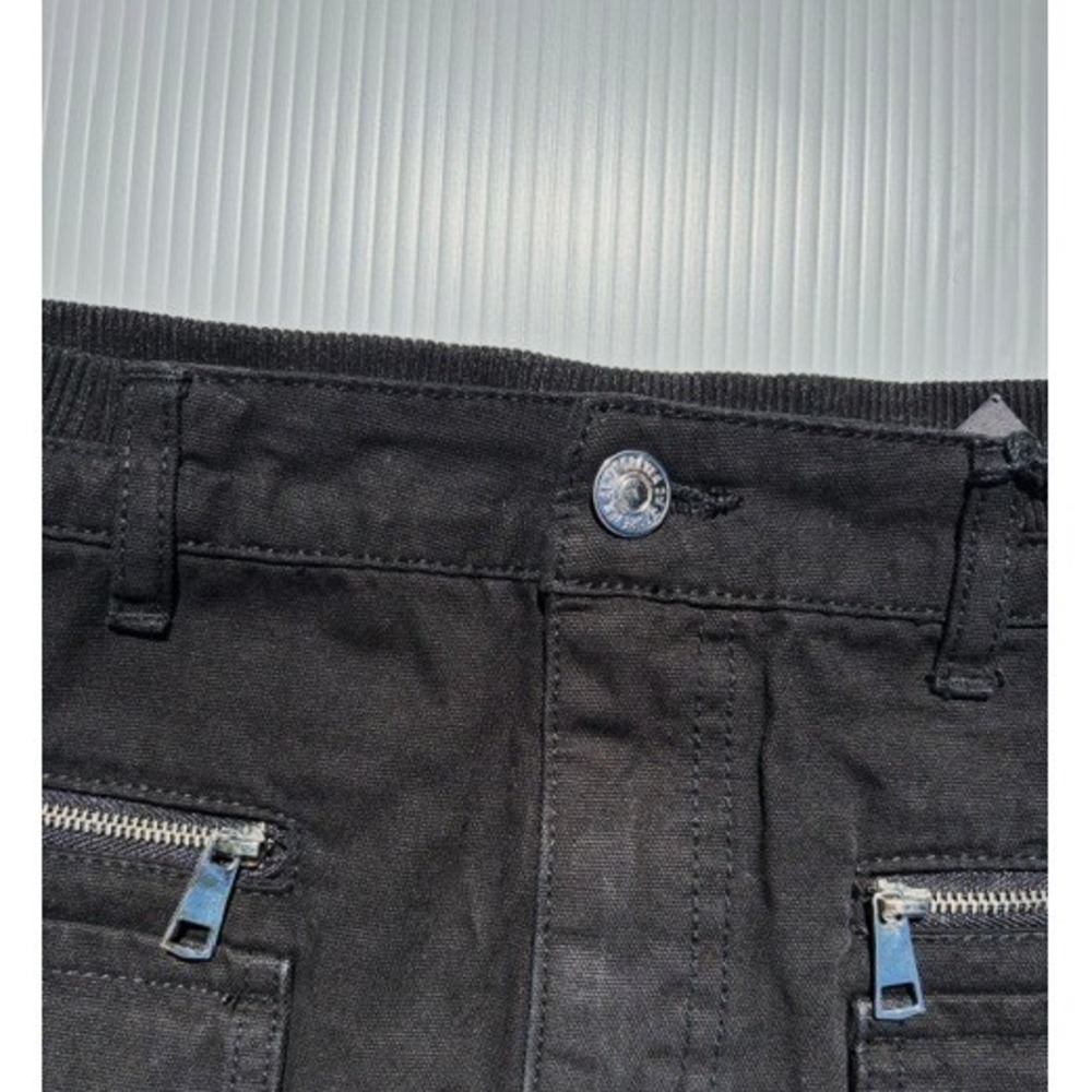 Forever 21 Skirt Size XL Womens Black Utility Cargo Pockets Mini Y2K 100% Cotton - Picture 3 of 12
